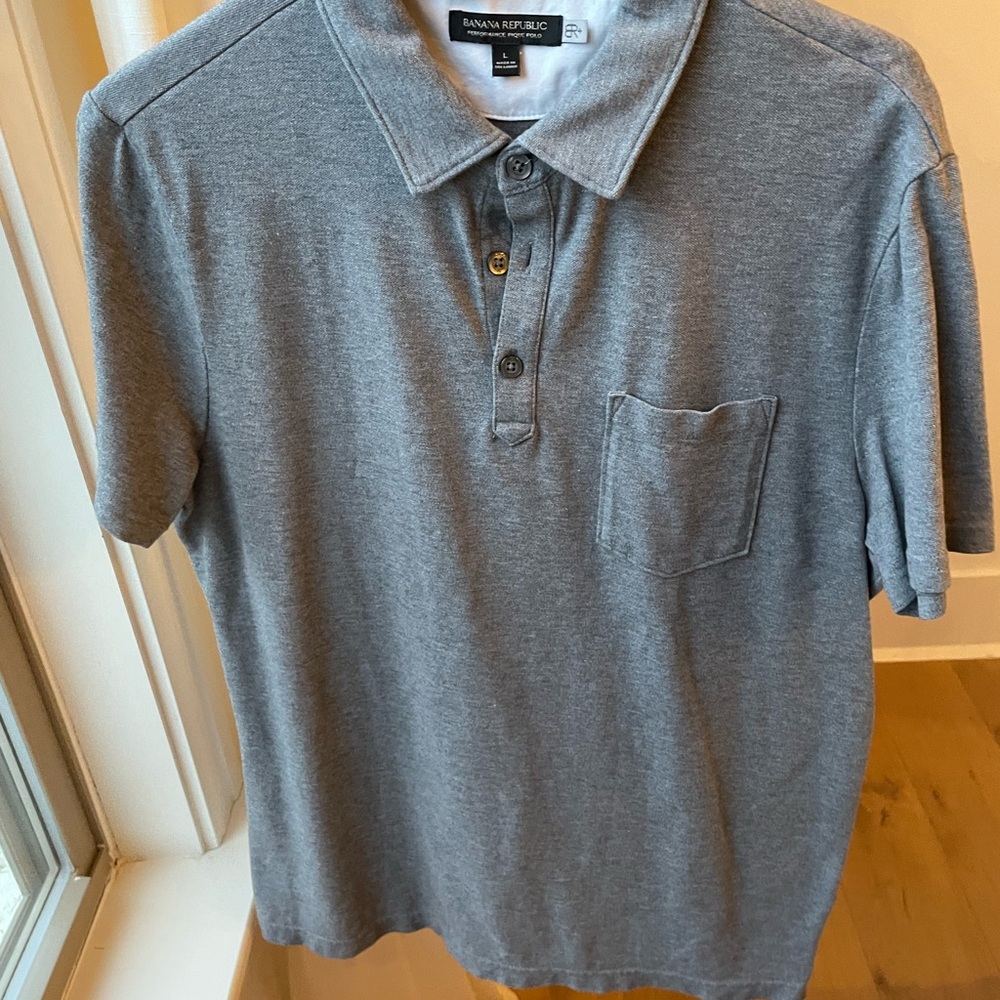 Banana Republic Charcoal Men's Polo Shirt